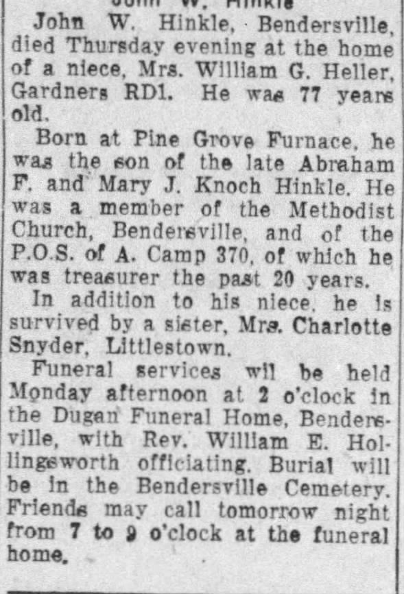 Clipping from The Sentinel